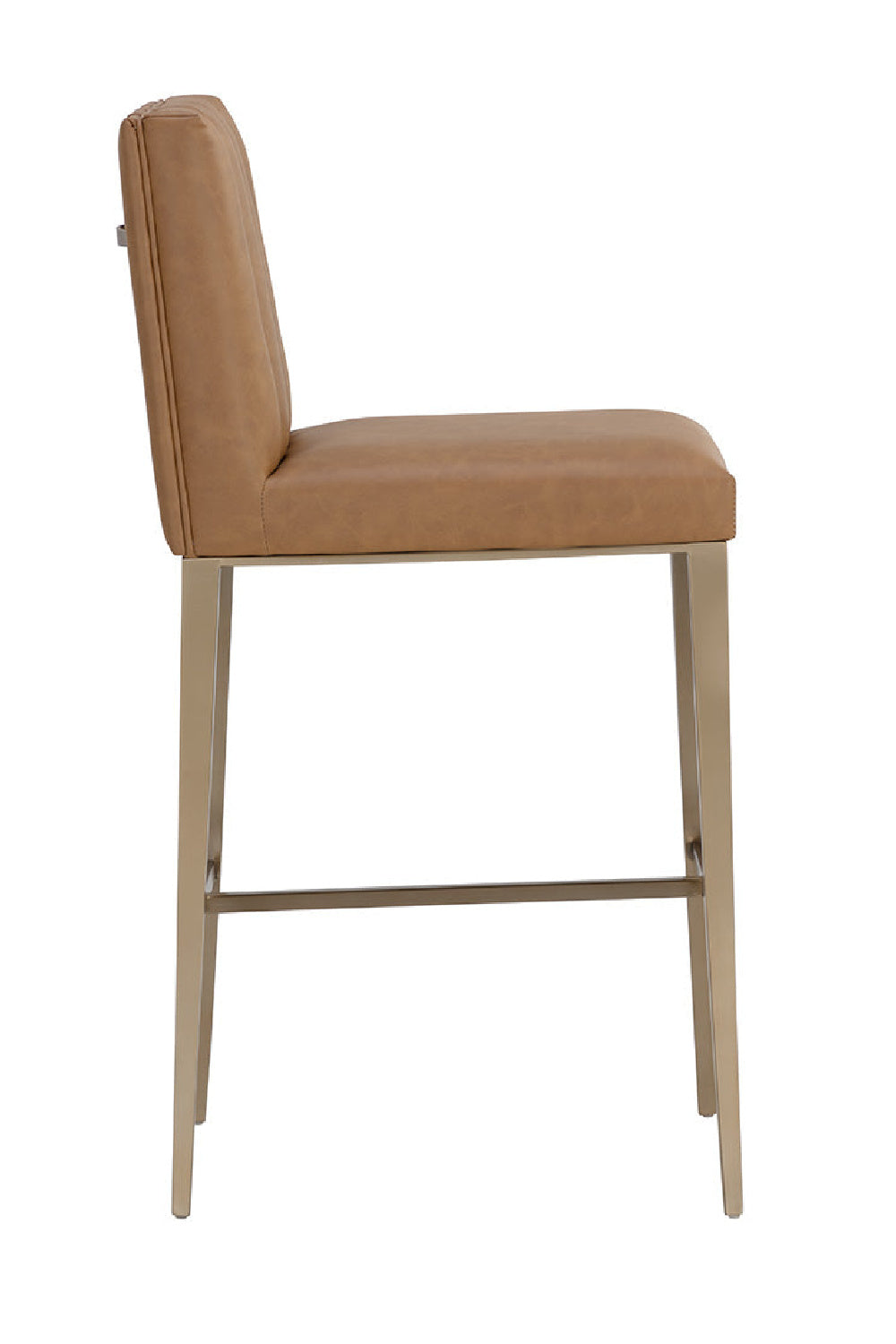 Vertical-Channeled Leather-Look Bar Stool by Splendido Wilbur Barstool, alternate view 4