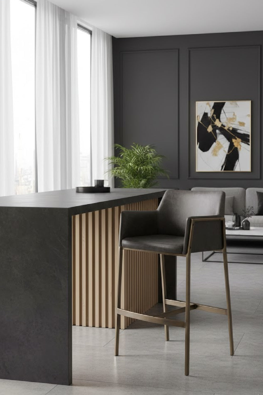 Sloped Back Counter Stool by Splendido Bernadette, alternate view 2