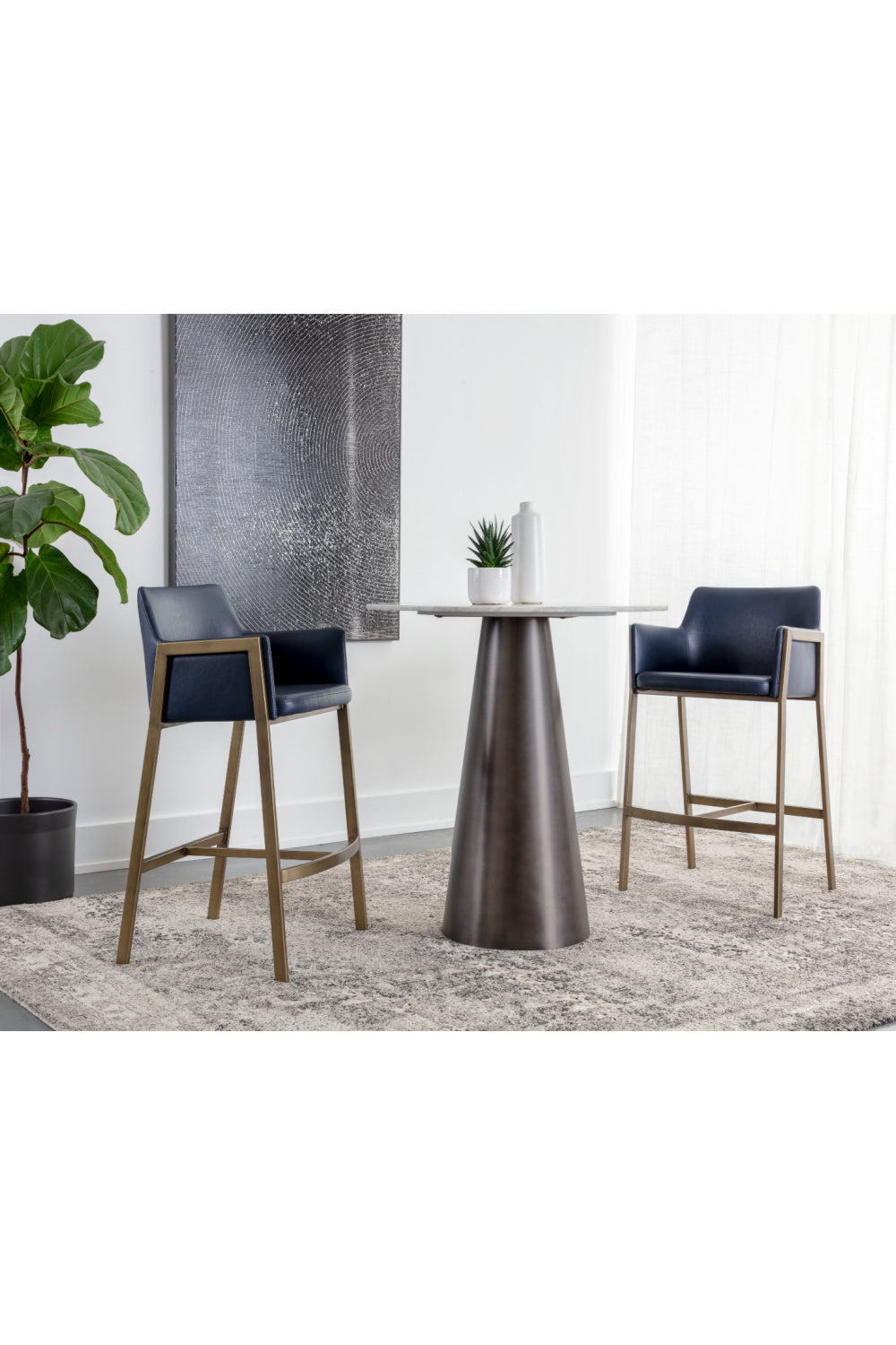 Leather-Look Bar Stool by Splendido Bernadette Barstool, alternate view 10