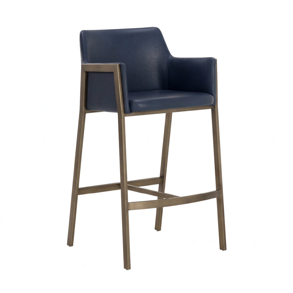 Leather-Look Bar Stool by Splendido Bernadette Barstool