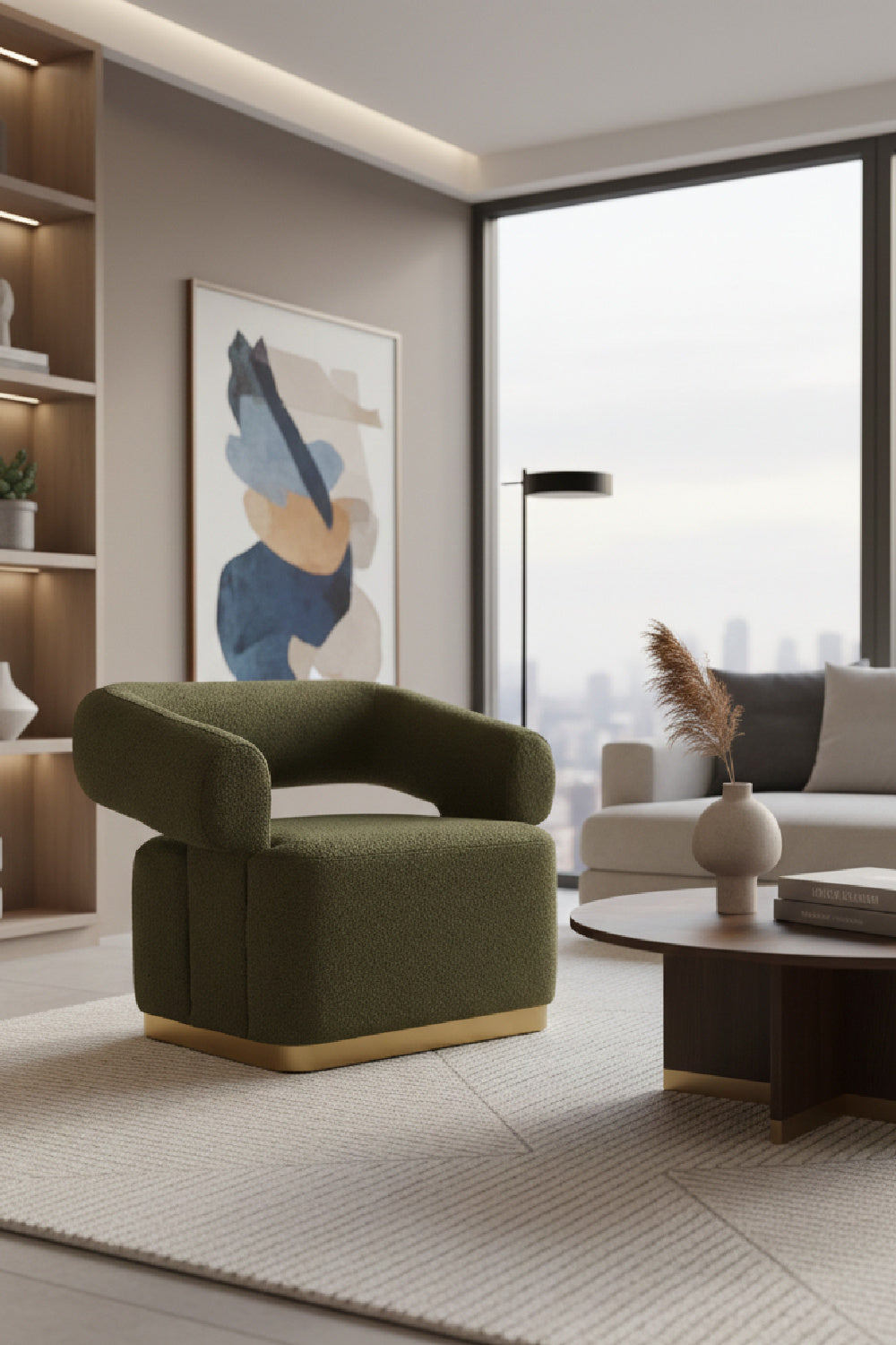 Green Swivel Lounge Chair by Splendido Aggie Accent Chair, alternate view 2