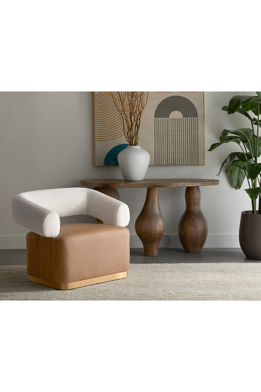 Two-Toned Swivel Lounge Chair by Splendido Aggie Accent Chair, alternate view 12