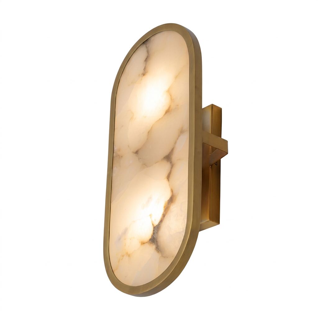 Oval Alabaster Wall Lamp by Splendido Sidra