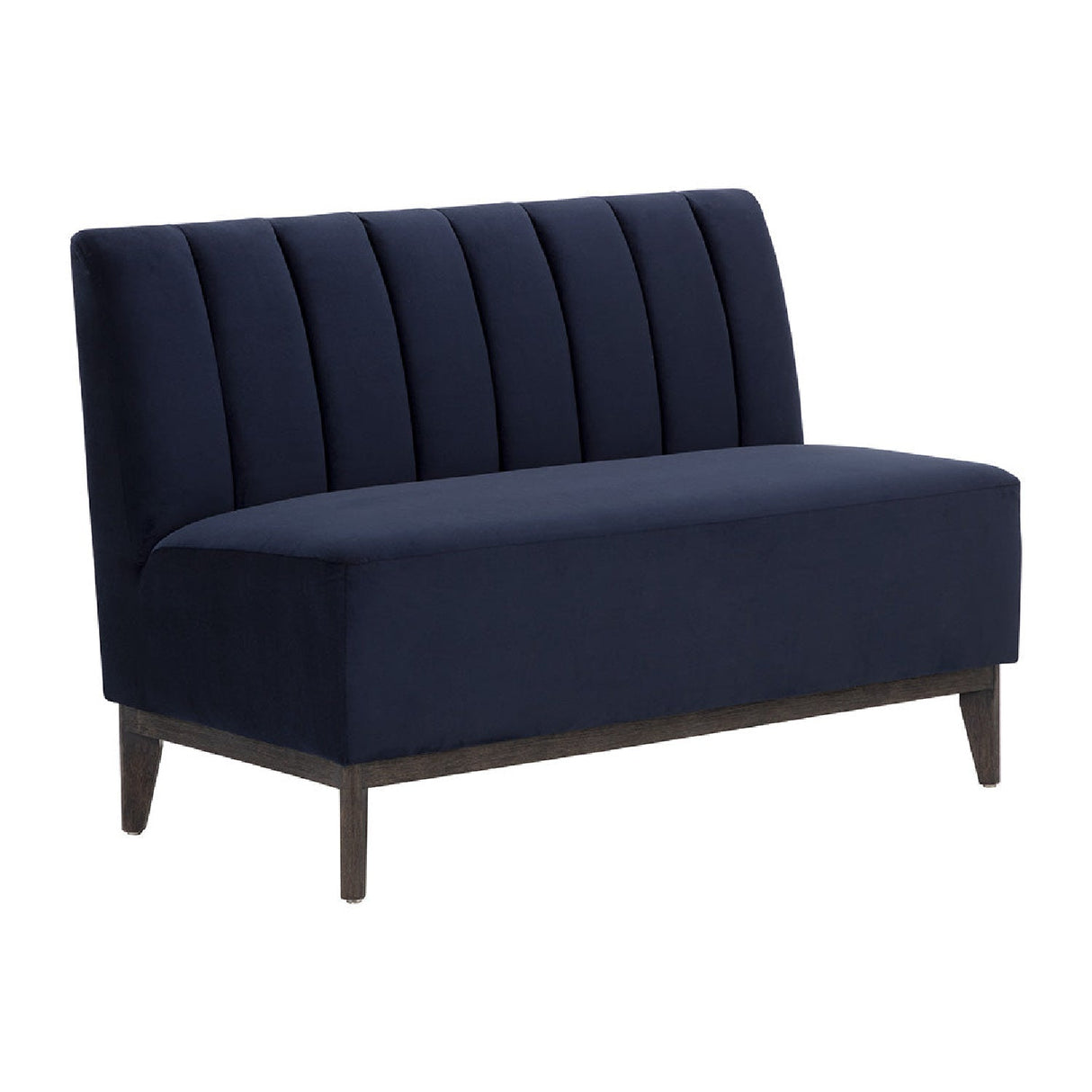 Blue Tufted-Back Banquette by Splendido Kosova Sofa, alternate view 3