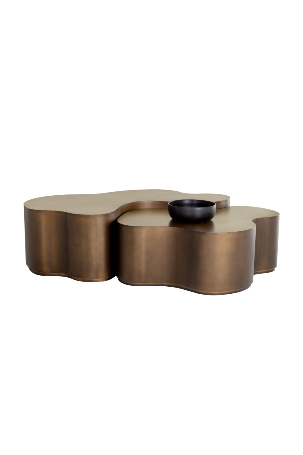 Antique Brass Nesting Coffee Tables by Splendido Boise, alternate view 3