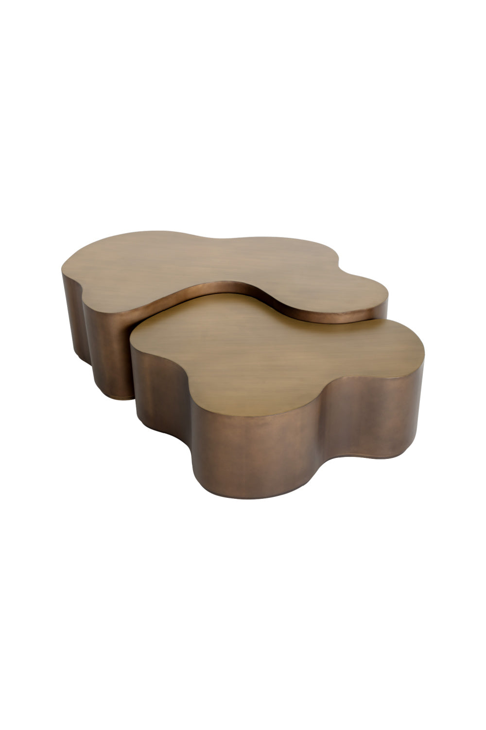 Antique Brass Nesting Coffee Tables by Splendido Boise, alternate view 4