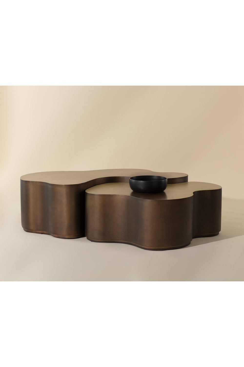 Antique Brass Nesting Coffee Tables by Splendido Boise, alternate view 6