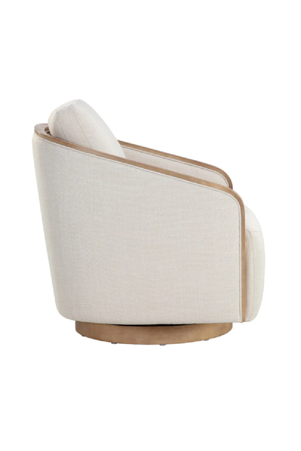 Birch Wood Frame Swivel Chair by Splendido Tasia Accent Chair, alternate view 4