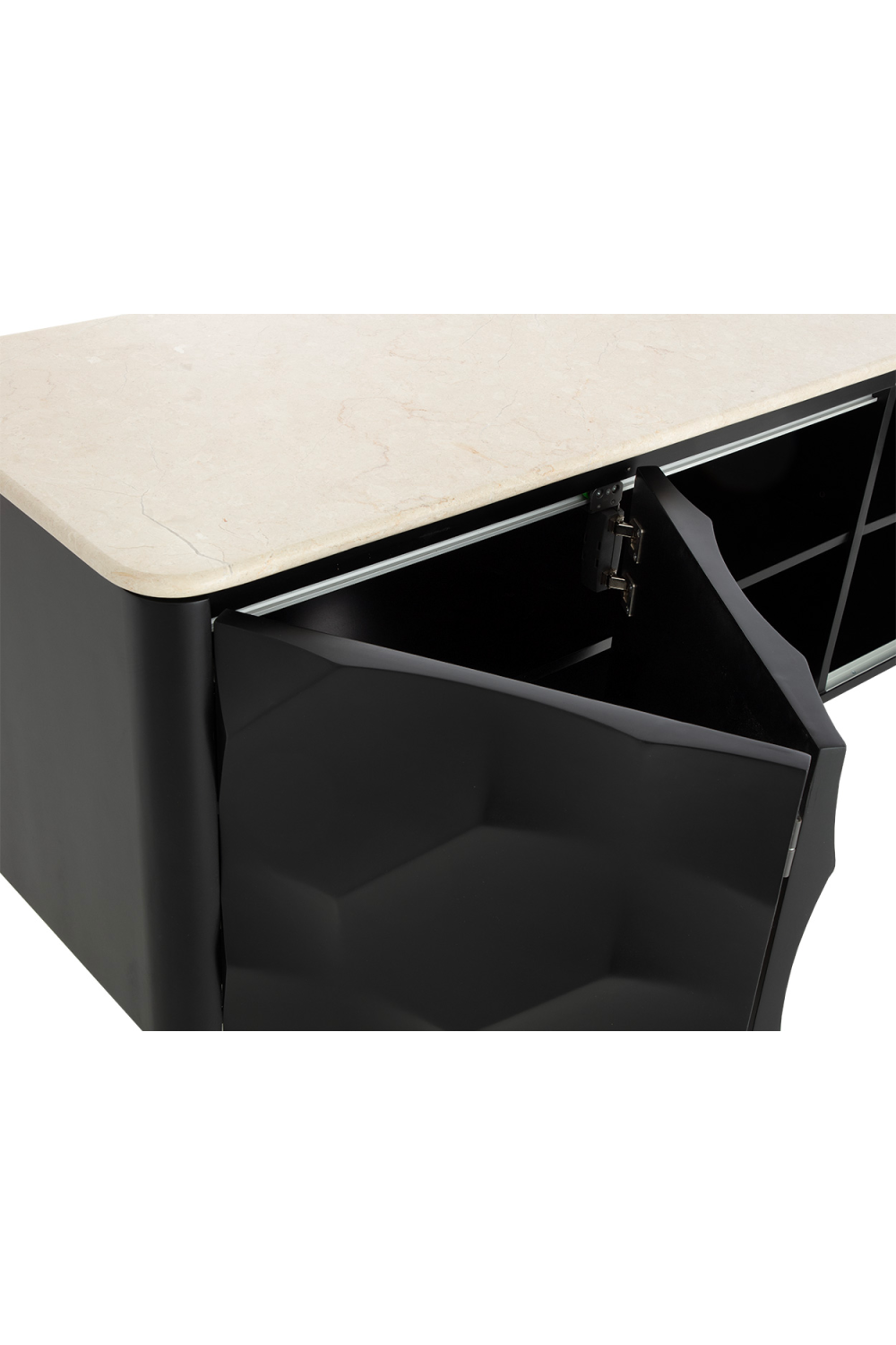 Faceted Black 4-Door Sideboard by Splendido Lautrec, alternate view 7