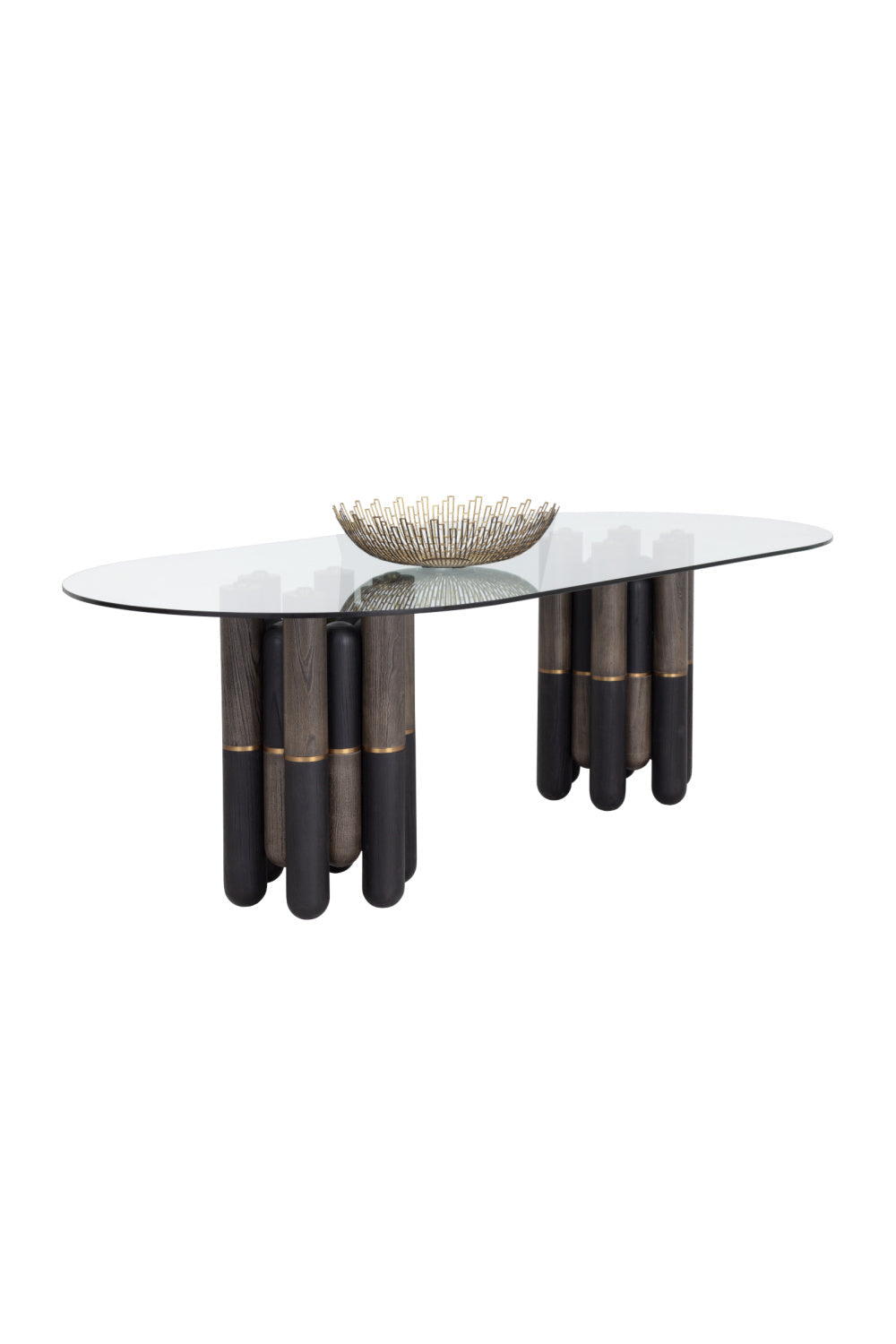 Glass Oval Dining Table by Splendido Yanna, alternate view 3
