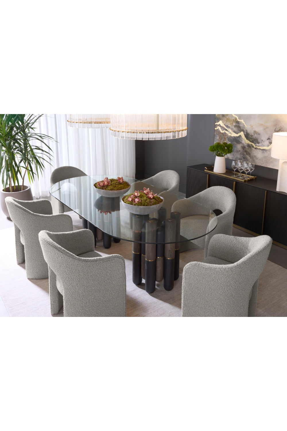 Modern European furniture - Glass Oval Dining Table - www.oroa.com