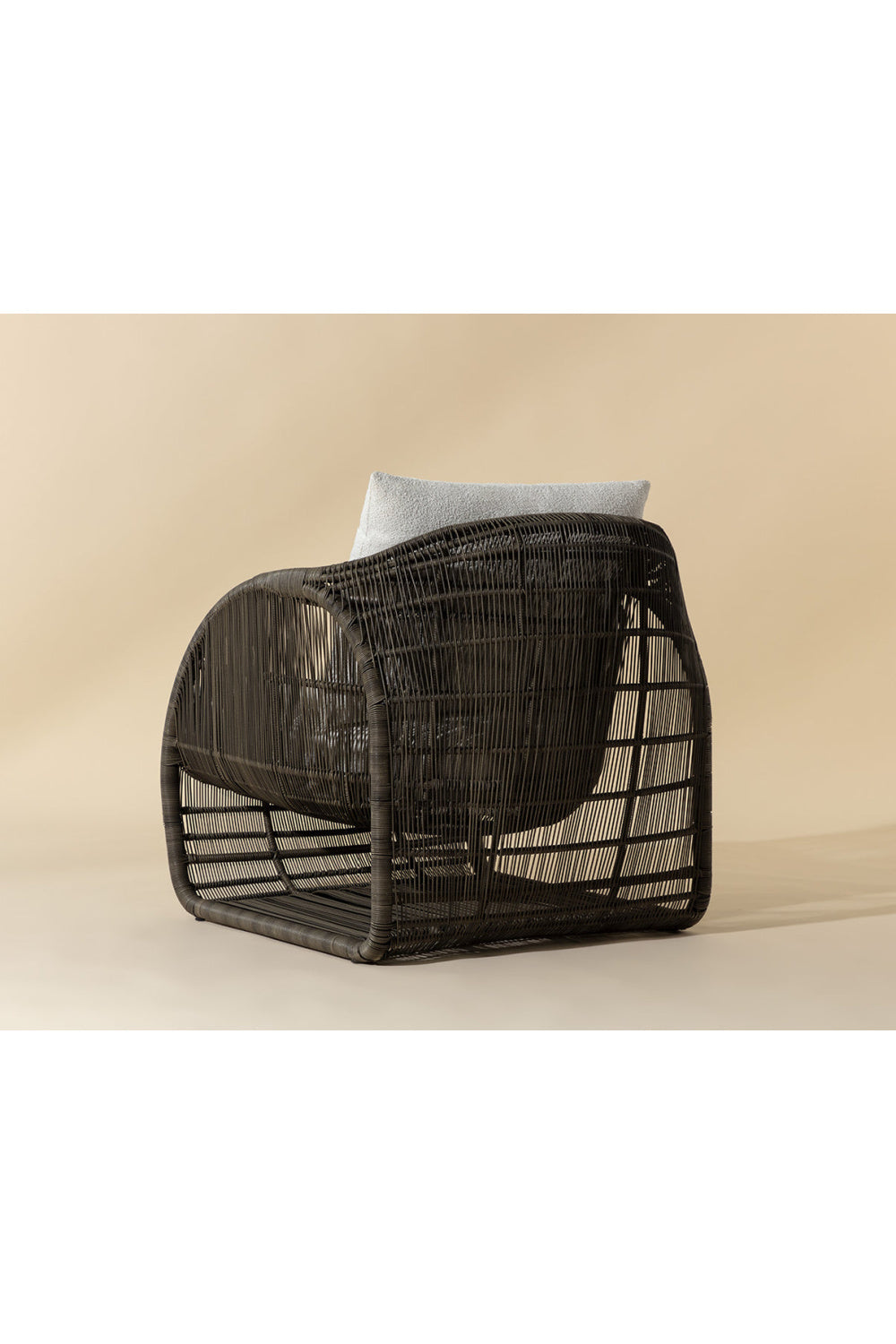 Cream Padded Indoor/Outdoor Lounge Chair by Splendido Tulum, alternate view 11