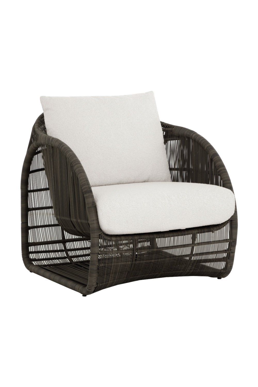 Cream Padded Indoor/Outdoor Lounge Chair by Splendido Tulum