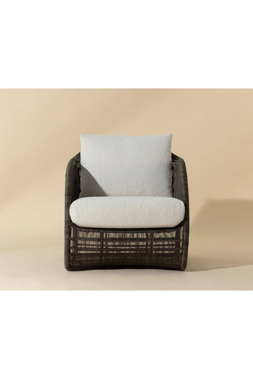 Cream Padded Indoor/Outdoor Lounge Chair by Splendido Tulum, alternate view 7
