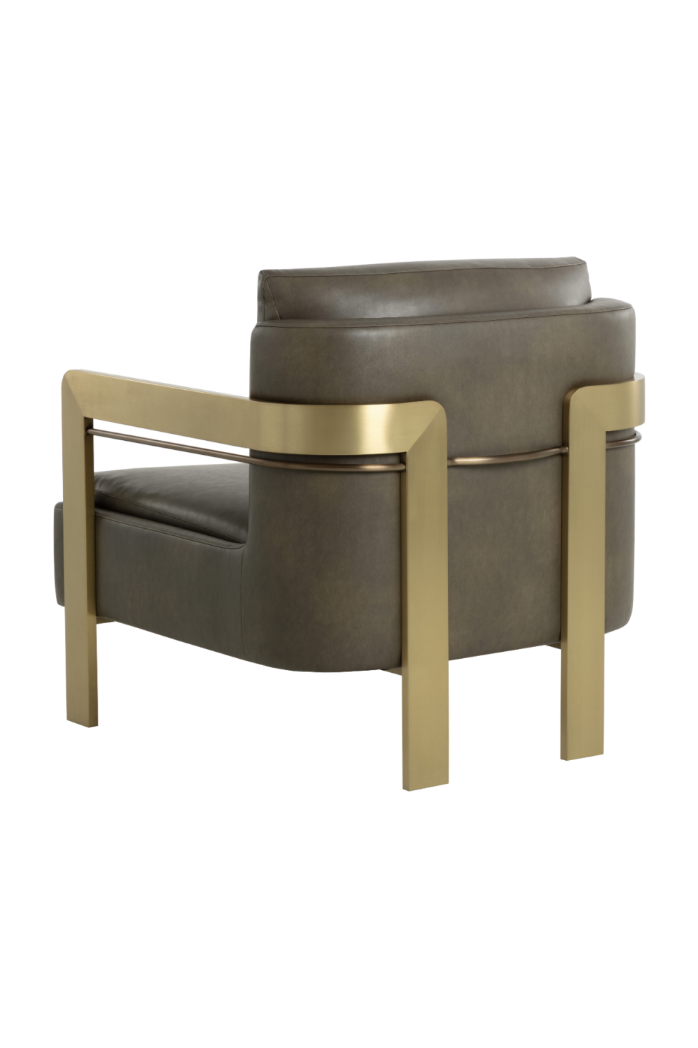 Taupe Leather Lounge Chair by Splendido Garo Accent Chair, alternate view 5