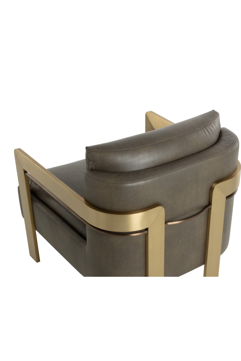 Taupe Leather Lounge Chair by Splendido Garo Accent Chair, alternate view 6