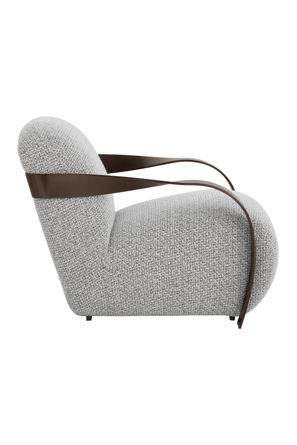 Twisted Brass Arm Lounge Chair by Splendido Sonesta Accent Chair, alternate view 4