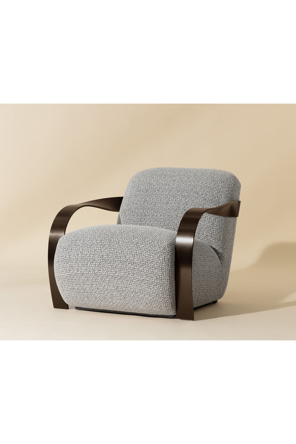 Twisted Brass Arm Lounge Chair by Splendido Sonesta Accent Chair, alternate view 8