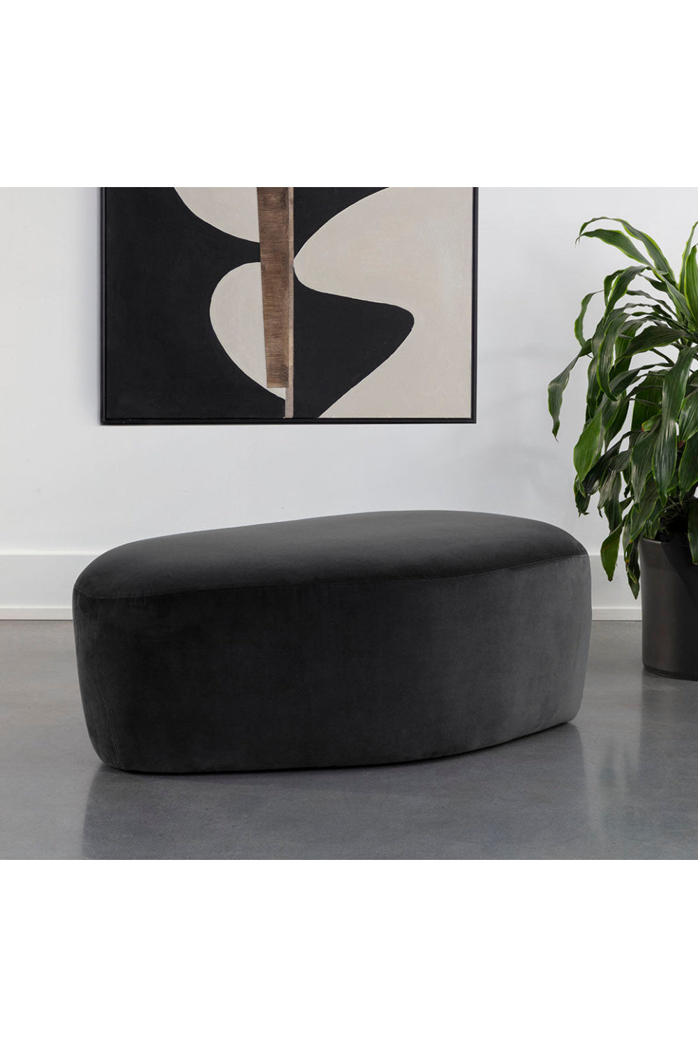 Curved Upholstered Ottoman by Splendido Soraya, alternate view 12