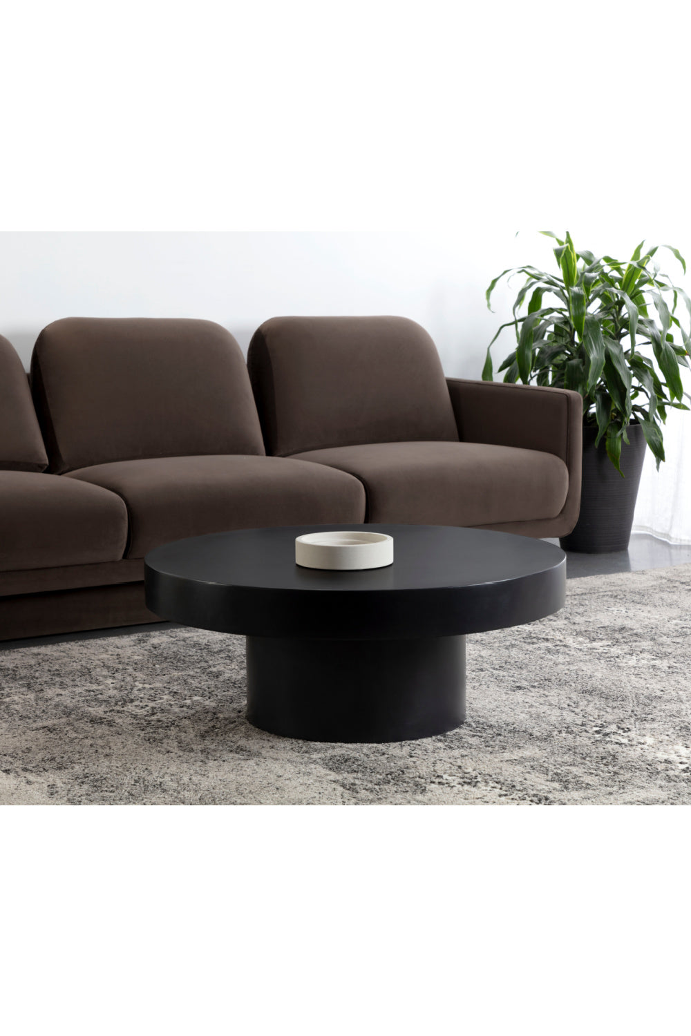 Round Gray Concrete Indoor/Outdoor Coffee Table by Splendido Brando, alternate view 7