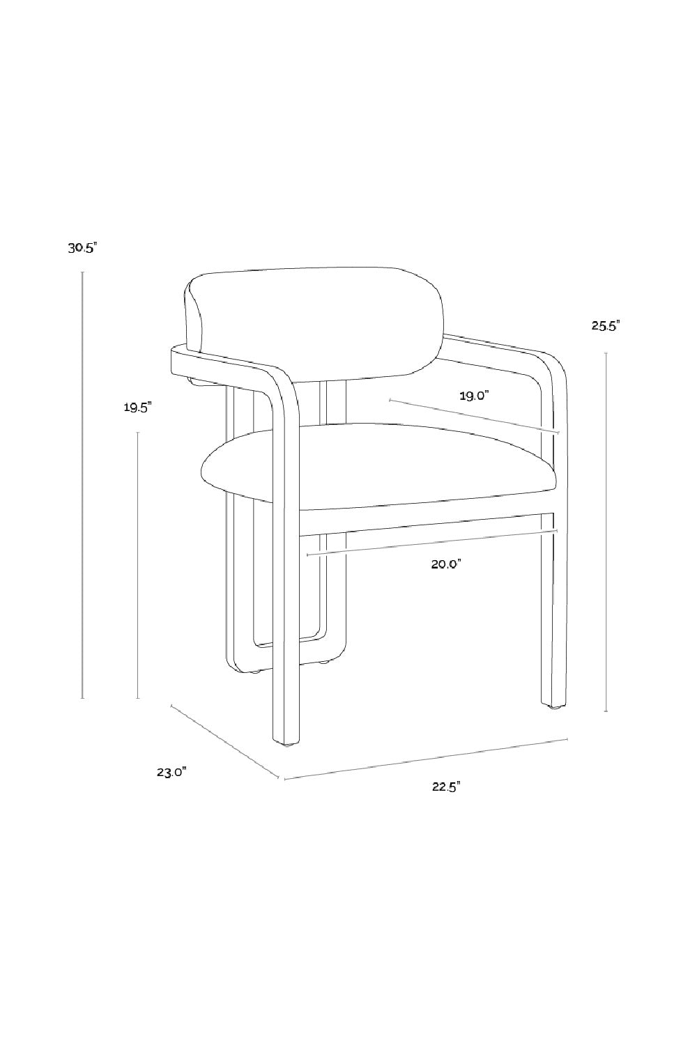Brown Bovine Leather Dining Armchair by Splendido Madrone Dining Chair, alternate view 13