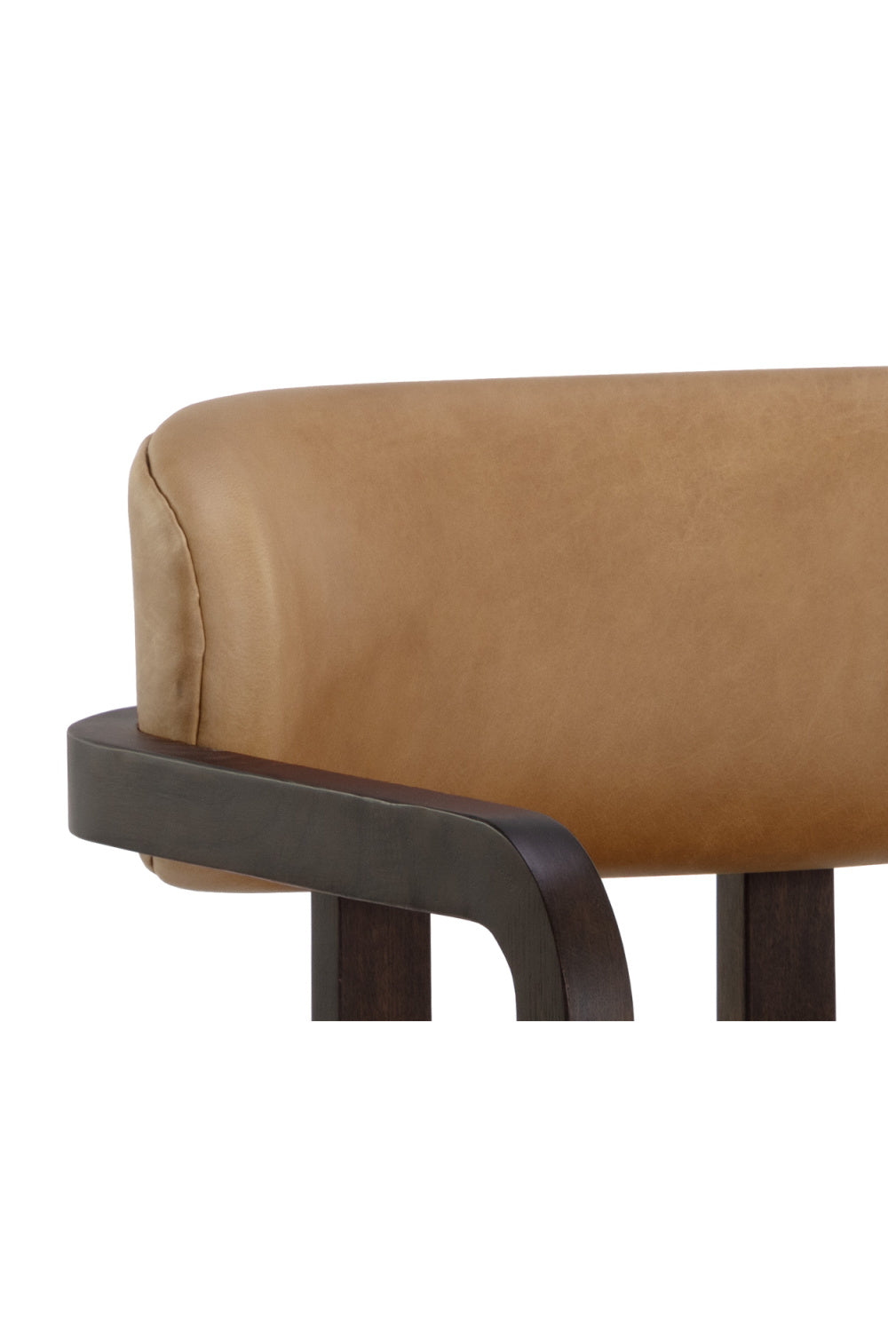 Modern European furniture - Brown Bovine Leather Dining Armchair - www.oroa.com