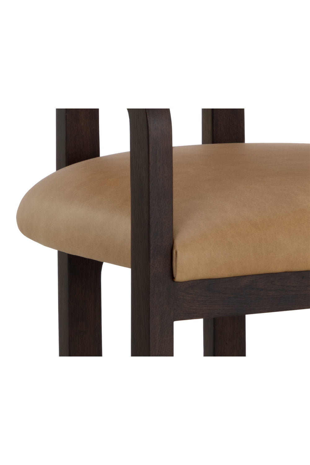 Brown Bovine Leather Dining Armchair by Splendido Madrone Dining Chair, alternate view 8