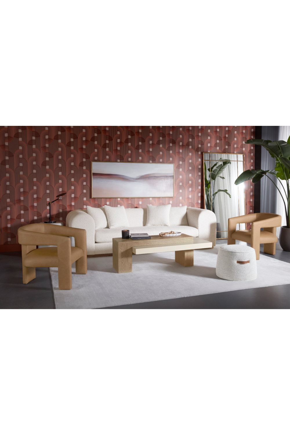 Brown Leather Sculptural Lounge Chair by Splendido Cobourg Accent Chair, alternate view 13