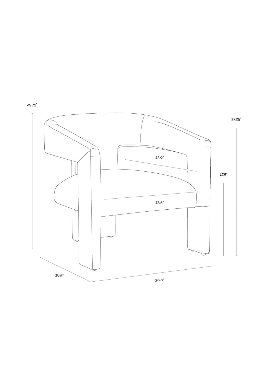 Brown Leather Sculptural Lounge Chair by Splendido Cobourg Accent Chair, alternate view 12