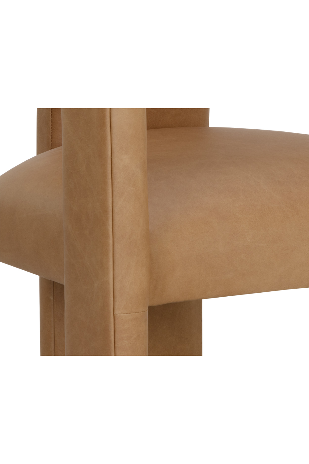 Brown Leather Sculptural Lounge Chair by Splendido Cobourg Accent Chair, alternate view 6