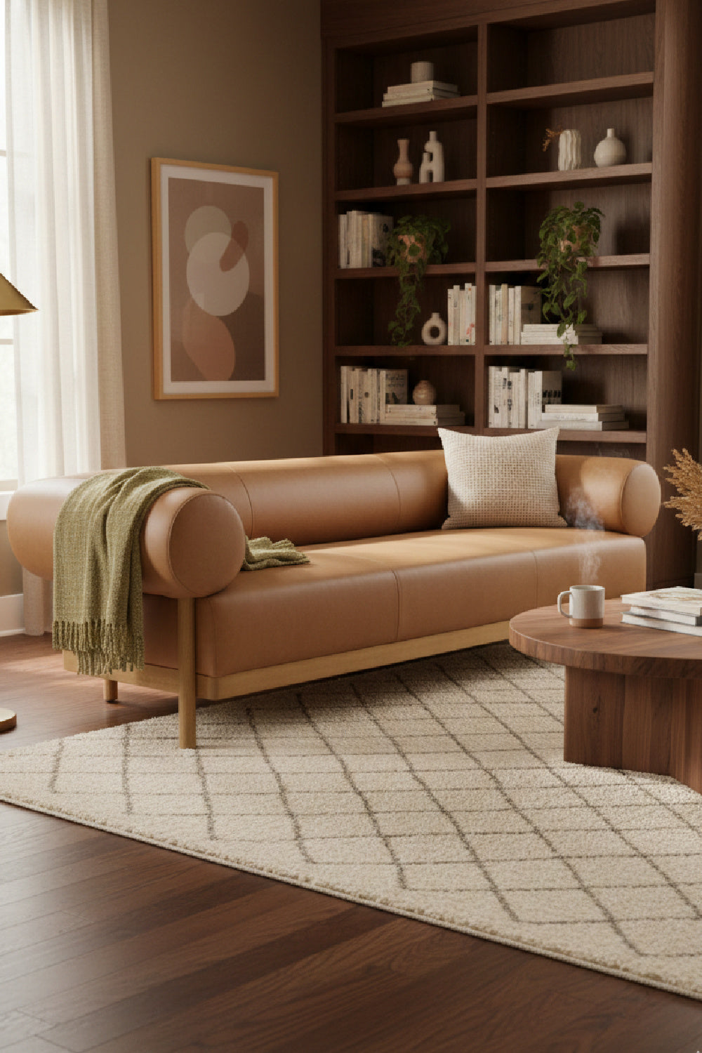Brown Leather Sofa by Splendido Bromley, alternate view 2
