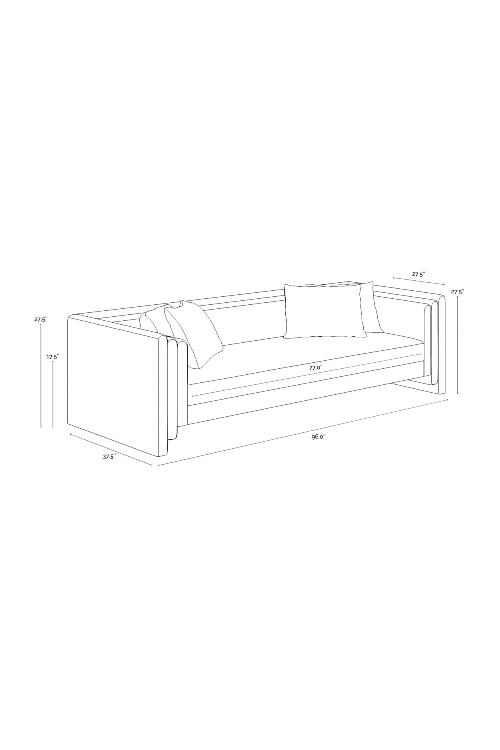 Fabric Modern Sofa by Splendido Kira, alternate view 21