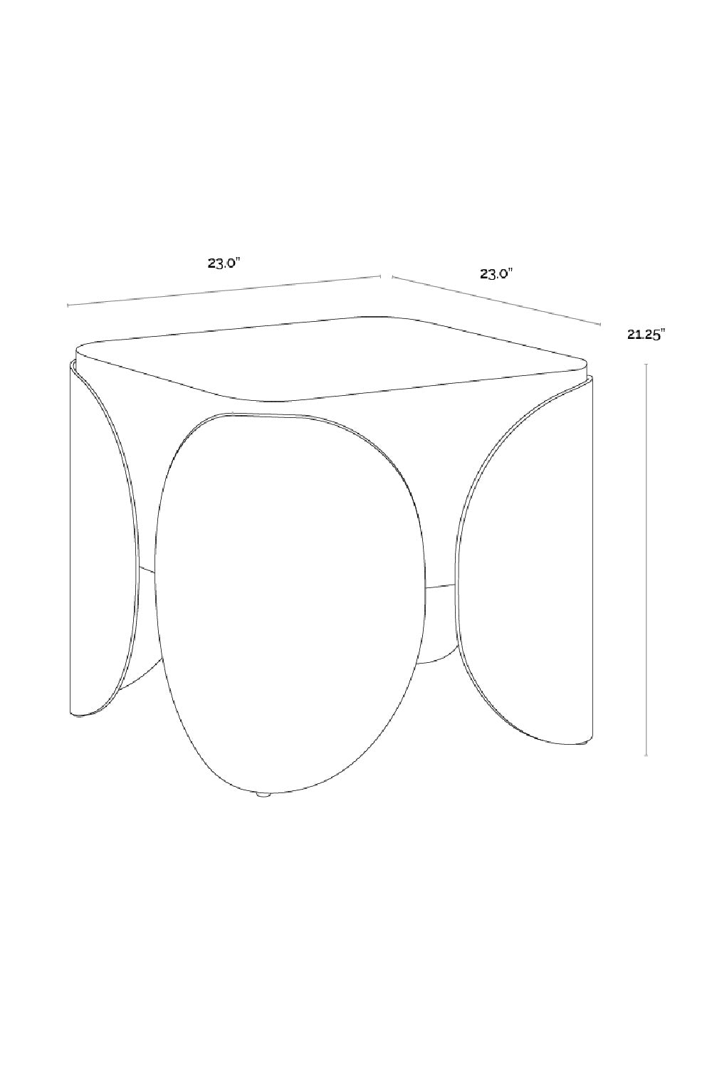 Timber Effect Indoor/Outdoor Side Table by Splendido Amarula, alternate view 12