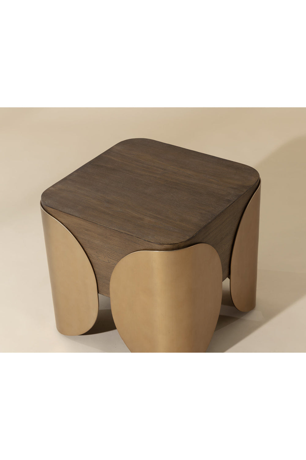 Timber Effect Indoor/Outdoor Side Table by Splendido Amarula, alternate view 9