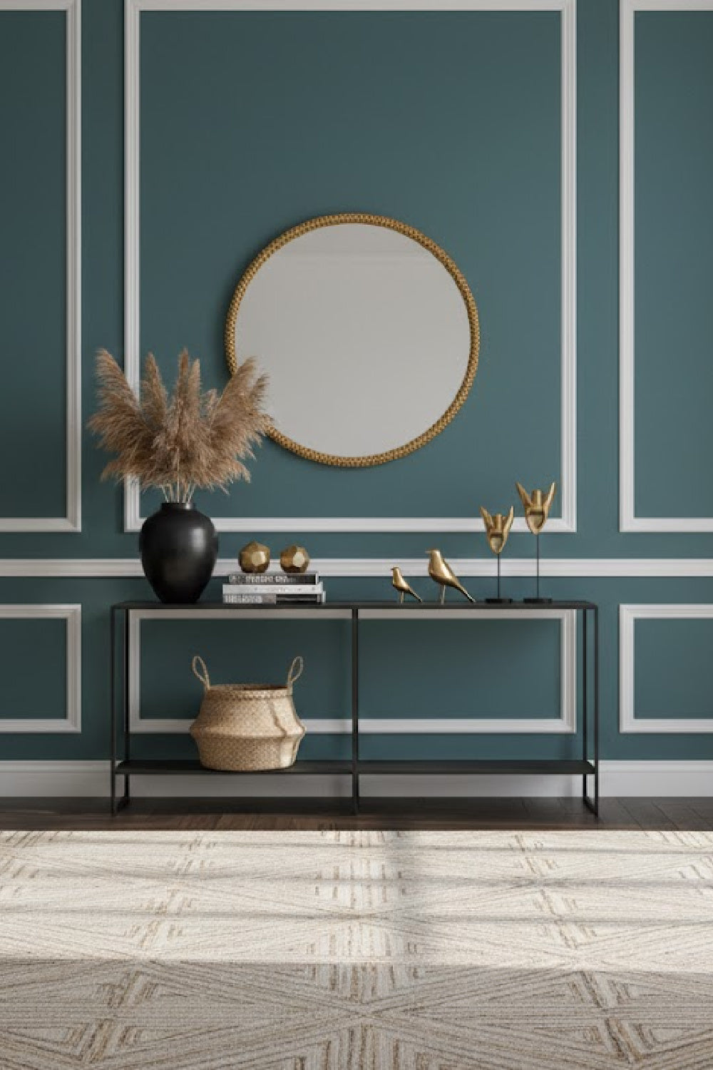 2-Layer Iron Console Table by Splendido Eiffel, alternate view 8