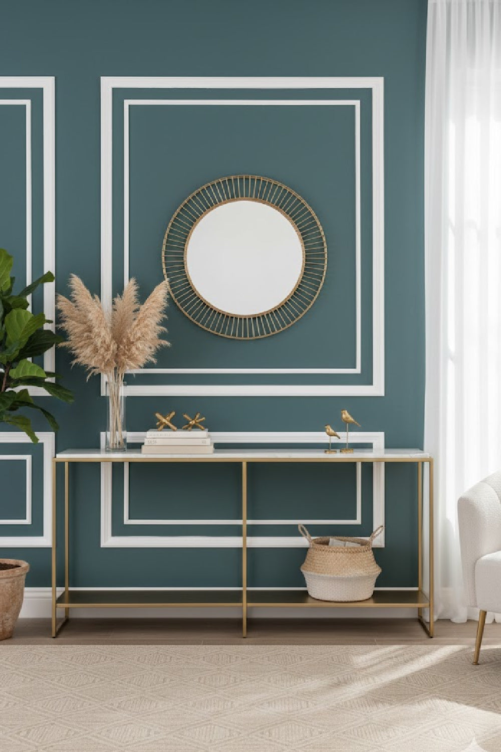 2-Layer Iron Console Table by Splendido Eiffel, alternate view 2