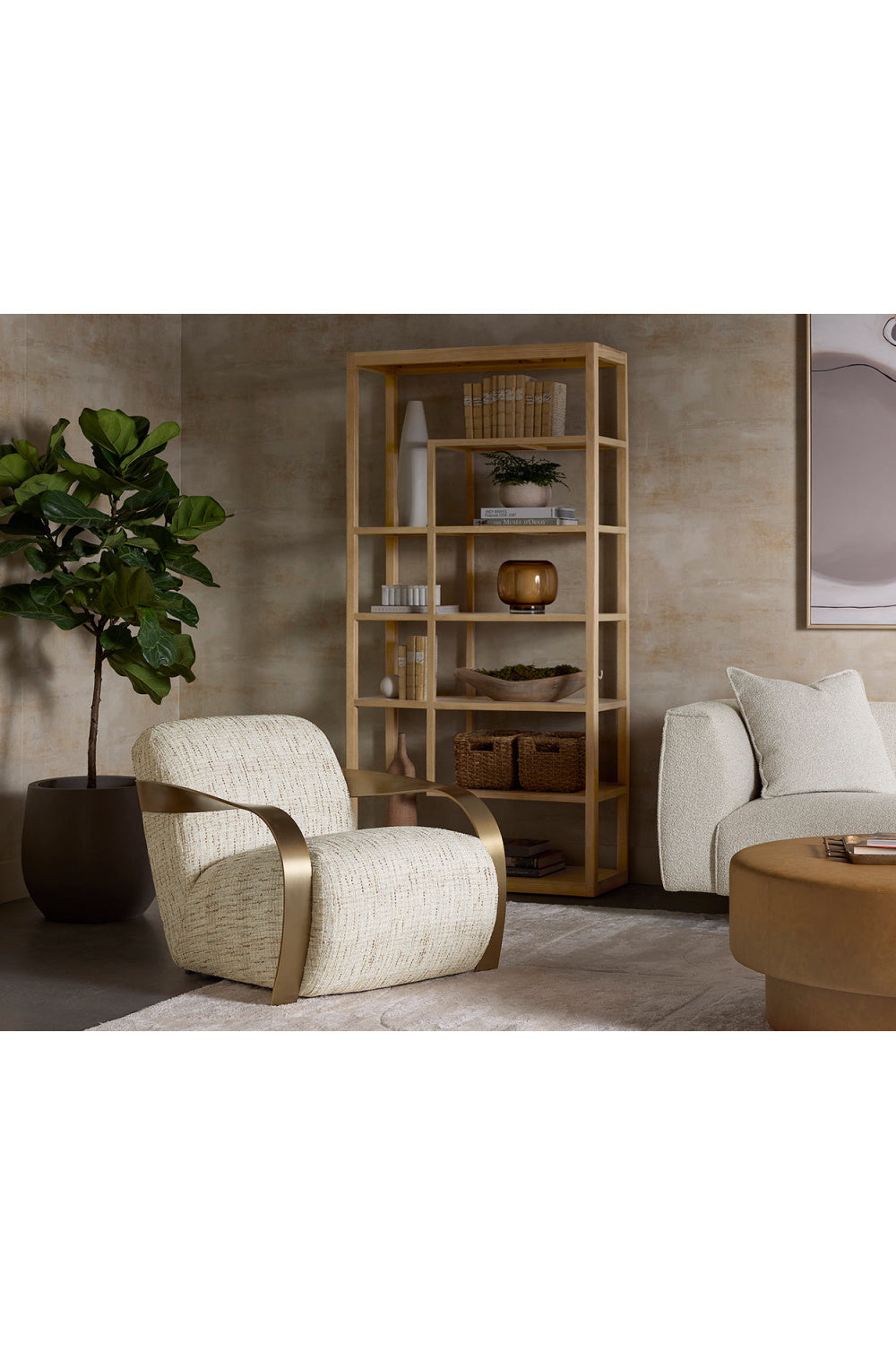 Twisted Brass Arm Lounge Chair by Splendido Sonesta Accent Chair, alternate view 24