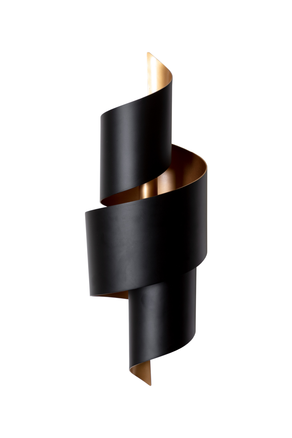 Black Metal Twisted Wall Lamp by Splendido Aphelion, alternate view 4