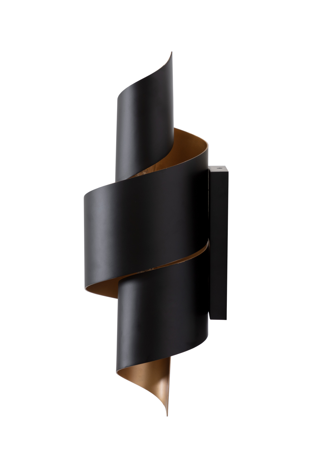 Black Metal Twisted Wall Lamp by Splendido Aphelion, alternate view 5