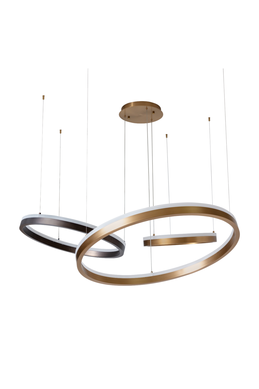 Gold 3 Ring Chandelier by Splendido Saphira, alternate view 4