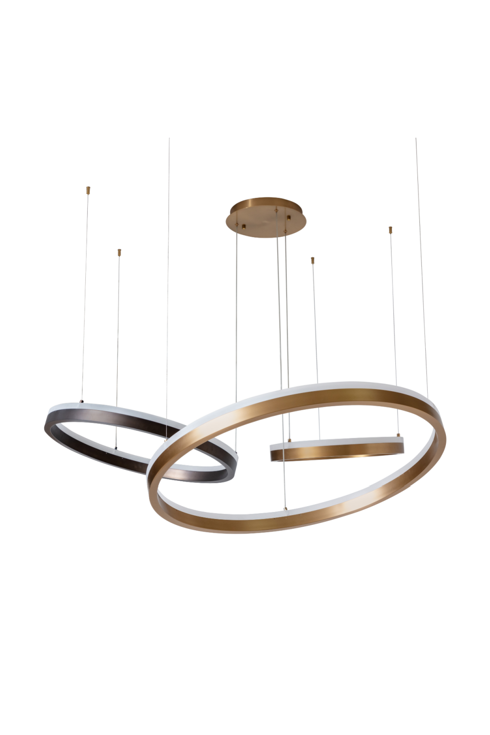 Gold 3 Ring Chandelier by Splendido Saphira, alternate view 3