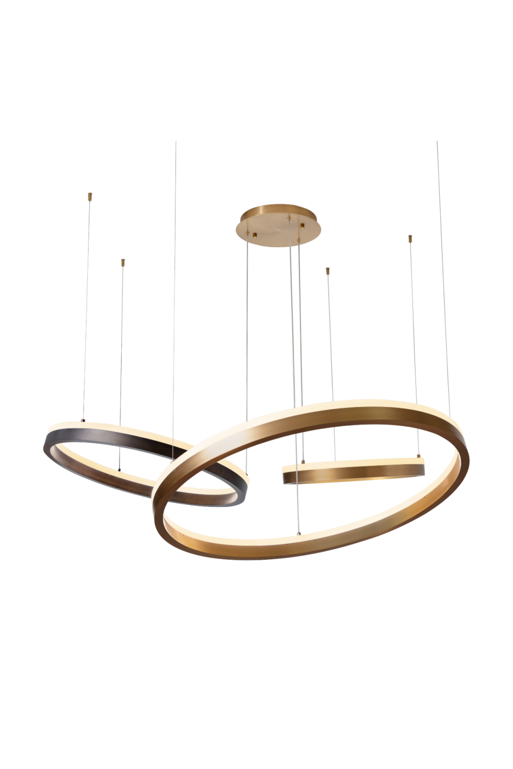 Gold 3 Ring Chandelier by Splendido Saphira