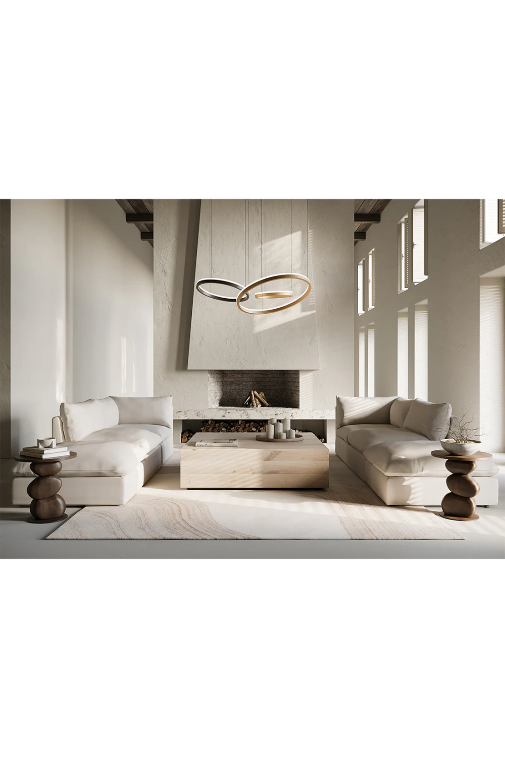Gold 3 Ring Chandelier | Splendido Saphira | Oroa.com