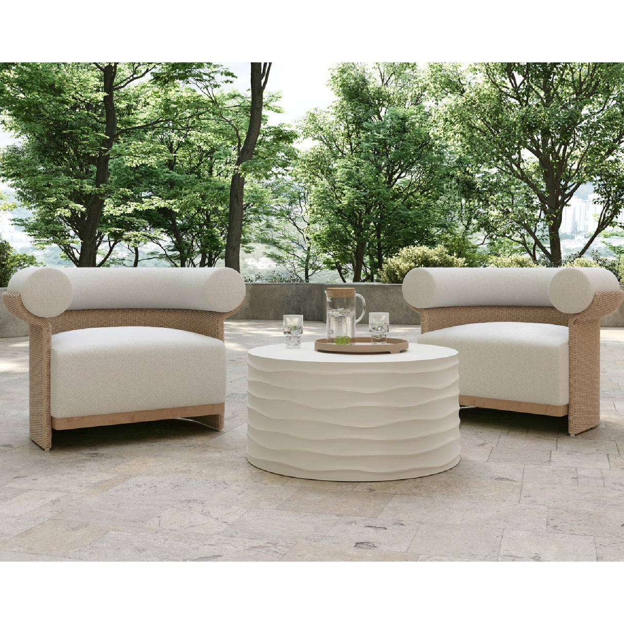 Hand-Sculpted Concrete Coffee Table | Splendido Corey | Oroa.com