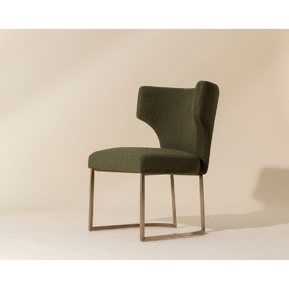 Modern European furniture - Green Wingback Dining Chair - www.oroa.com