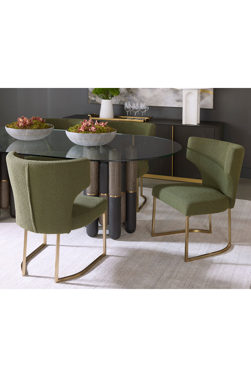 Green Wingback Dining Chair | Splendido Willowdale