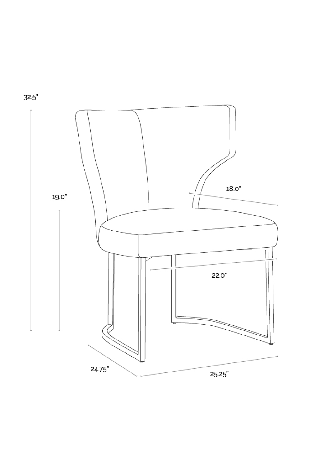 Green Wingback Dining Chair by Splendido Willowdale, alternate view 9