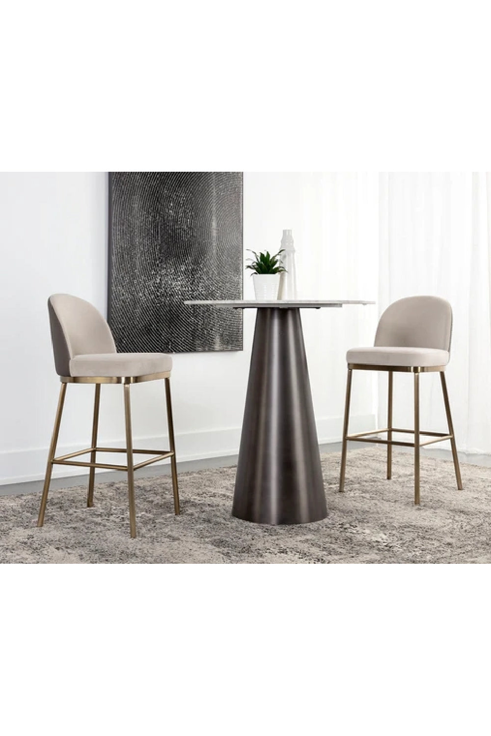 Modern European furniture - Taupe Modern Bar Stool - www.oroa.com