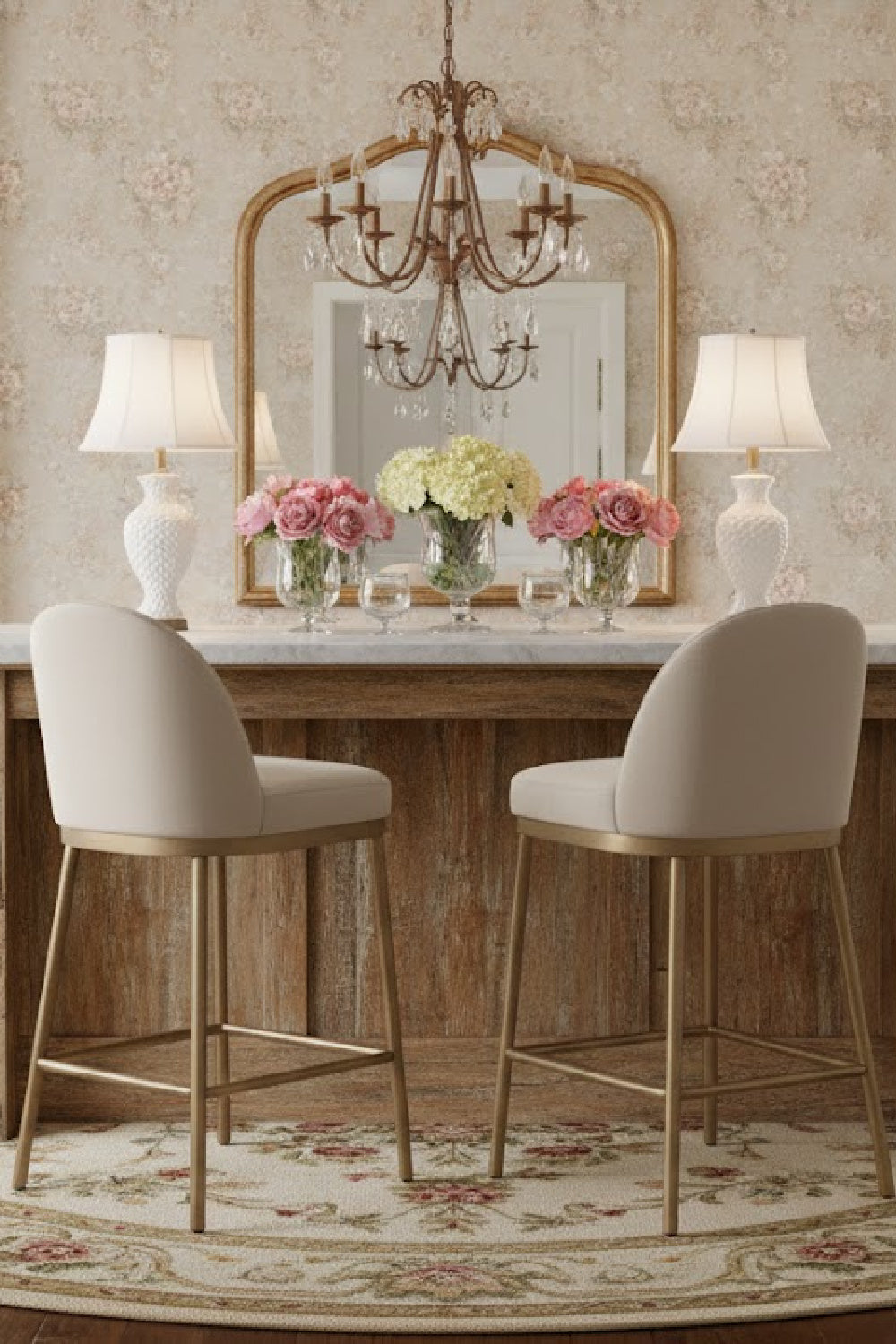 Minimalist Upholstered Counter Stool by Splendido Lavania, alternate view 2