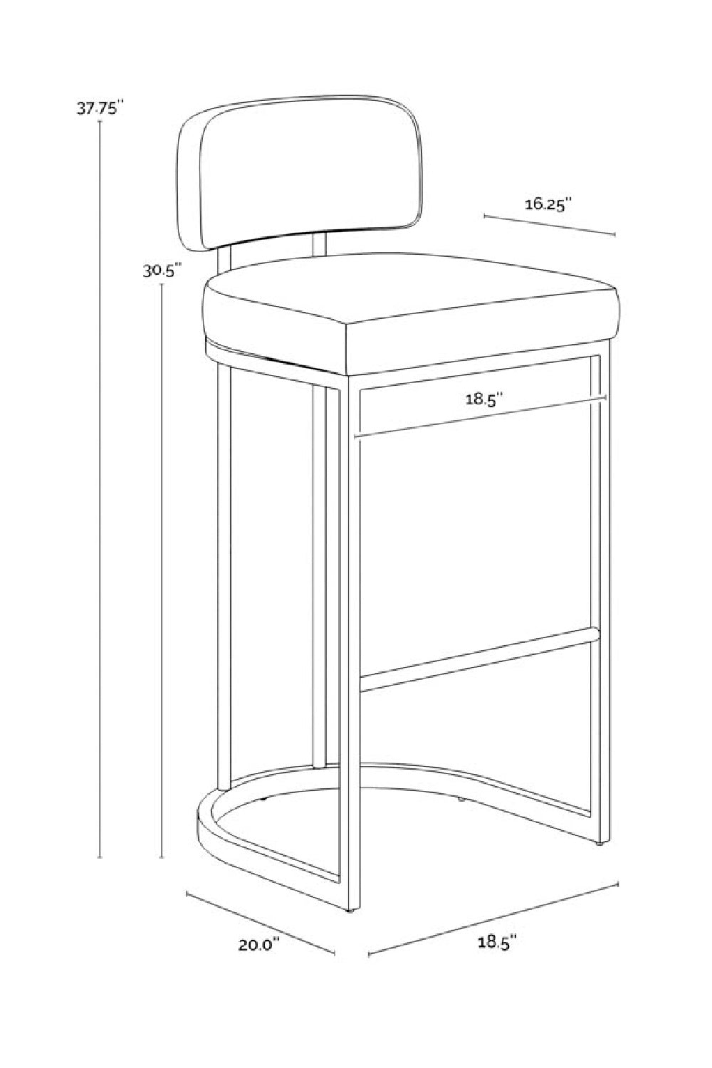 Two-Toned Low-Back Bar Stool by Splendido Larissa Barstool, alternate view 12